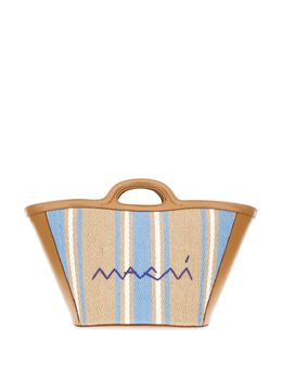 Marni: Коричневая сумка-шоппер  Tropicalia