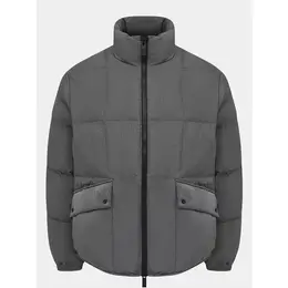 Armani Exchange: Серый пуховик 