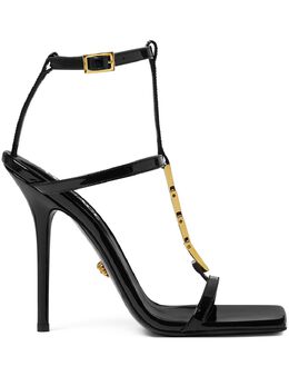 Versace: Чёрные сандалии 