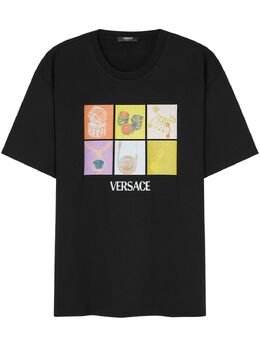 Versace: Чёрная футболка 