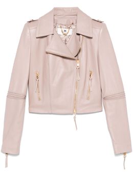 Elisabetta Franchi: Бежевая куртка 