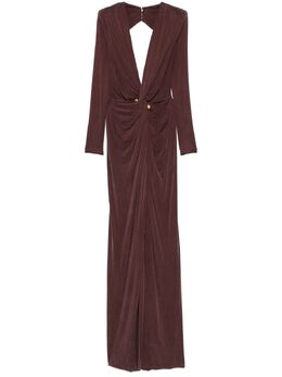 Elisabetta Franchi: Коричневое платье 