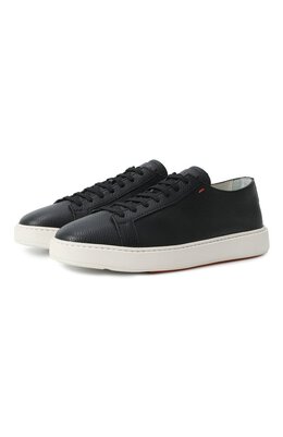 Santoni: Чёрные кеды  Cleanic