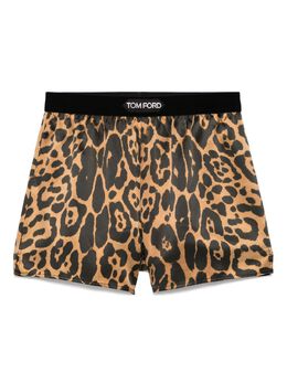 TOM FORD: Шорты с леопардовым принтом 