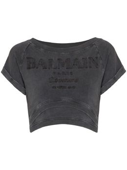 Balmain: Тёмная футболка 