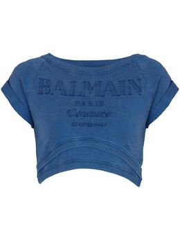 Balmain: Синяя футболка 