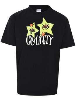 Marcelo Burlon County of Milan: Чёрная футболка 