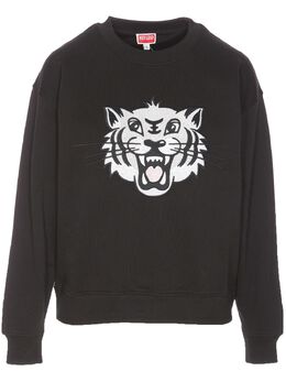 Kenzo: Чёрный свитшот  Tiger