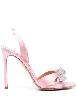 Aquazzura: Розовые сандалии  Bow Tie