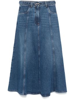 TWINSET: Джинсовая юбка  Oval T