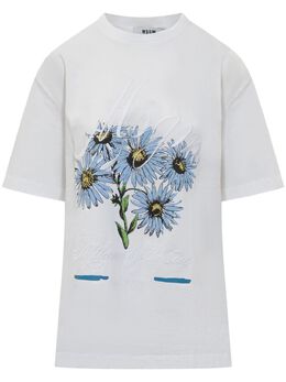 MSGM: Белая футболка 
