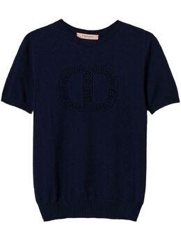 TWINSET: Трикотажный топ  Oval T