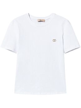 TWINSET: Белая футболка  Oval T