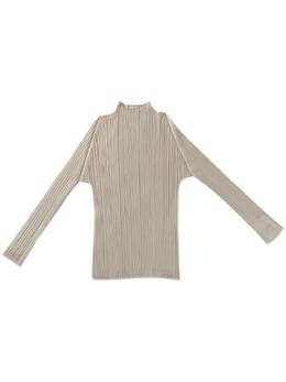 Pleats Please Issey Miyake: Белая футболка 