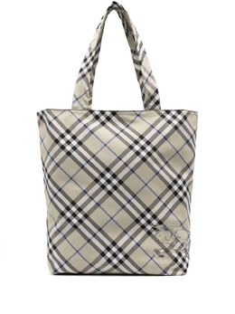 Burberry: Бежевая сумка-шоппер 