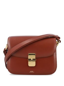A.P.C.: Коричневая сумка через плечо  Grace