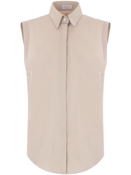Brunello Cucinelli: Бежевая рубашка 