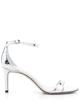 Stuart Weitzman: Серебристые сандалии  Nudist