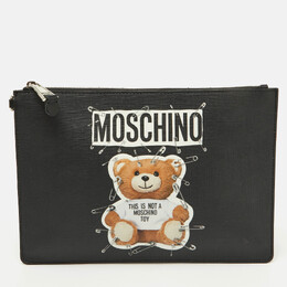 Moschino: Чёрный клатч  Teddy Bear