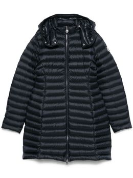 Moncler: Голубое пальто 
