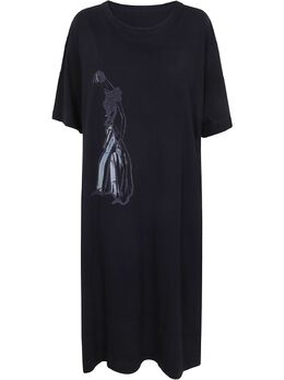 Yohji Yamamoto: Платье с принтом 