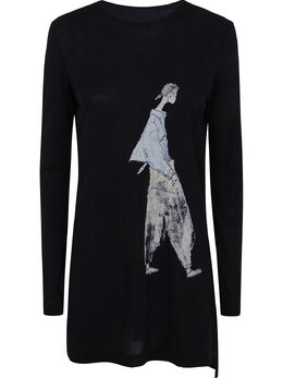 Yohji Yamamoto: Платье с принтом 