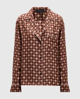AMIRI: Коричневая блуза 
