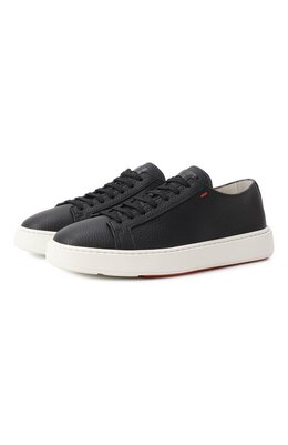 Santoni: Чёрные кеды  Cleanic