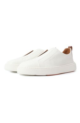 Santoni: Белые кеды  Cleanic