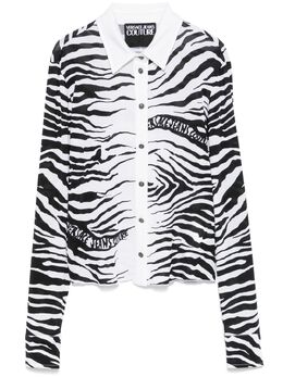 Versace Jeans Couture: Рубашка с принтом зебры 