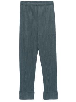 Pleats Please Issey Miyake: Голубые брюки 