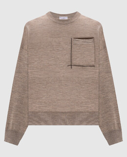 Brunello Cucinelli: Коричневый свитер 