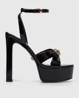 Versace: Чёрные босоножки  Gianni