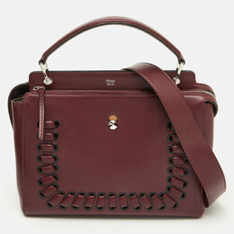 Fendi: Бордовая сумка на руку 
