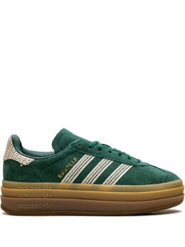 adidas: Зелёные кроссовки  Gazelle