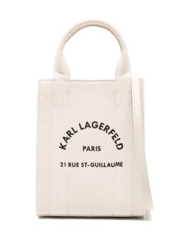 Karl Lagerfeld: Белая сумка-шоппер 