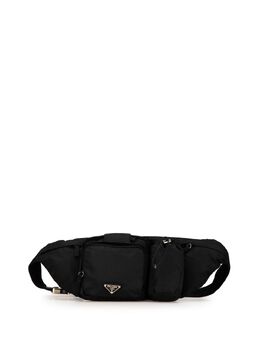 Prada Pre-Owned: Чёрная поясная сумка 