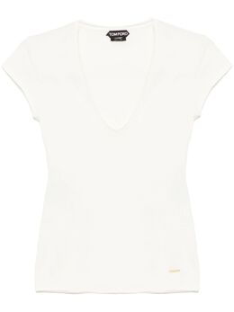 TOM FORD: Футболка с v-образным вырезом 