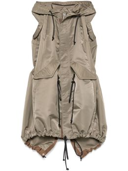 sacai: Жилет цвета хаки 