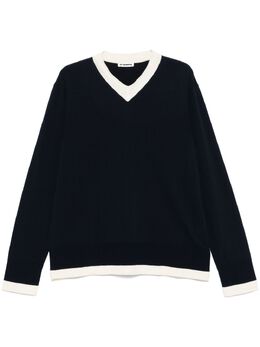 Jil Sander: Свитер с v-образным вырезом 