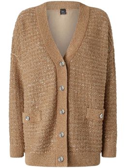 PINKO: Коричневый кардиган 