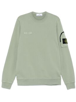 Stone Island: Зелёный свитшот 
