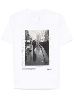 sacai: Белая футболка 