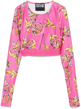 Versace Jeans Couture: Топ с принтом 