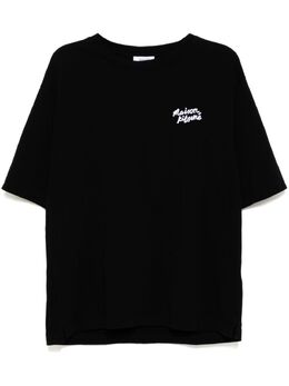Maison Kitsuné: Чёрная футболка 