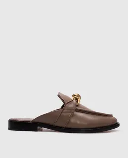 Bottega Veneta: Коричневі сабо 