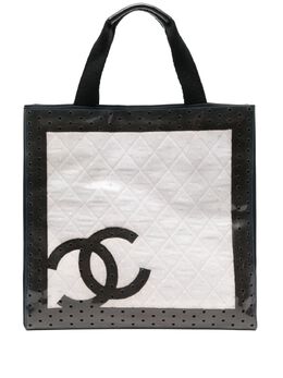 CHANEL Pre-Owned: Чёрная сумка-шоппер 