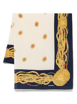 CHANEL Pre-Owned: Белый шарф 