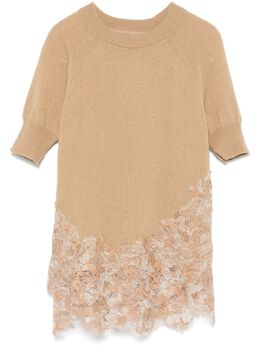 Ermanno Scervino: Кружевная футболка 