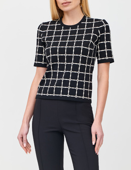 ELISABETTA FRANCHI: Чёрная футболка 